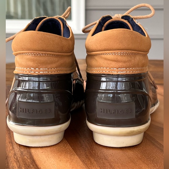 Tommy Hilfiger Low Rise Brown Tan Duck Boots Muck Rubber Size 8M - Picture 4 of 16